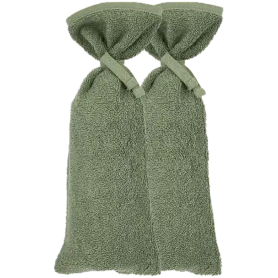 Wärmflaschenbezug aus Frottee in Grün – Einzelansicht