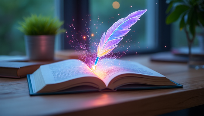 Illustration depicting ai imagination in the BedtimeStories app
