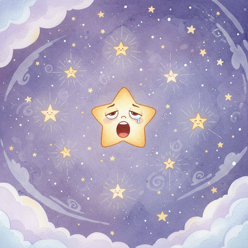 Cover illustration for Maya and the Sleepy Star