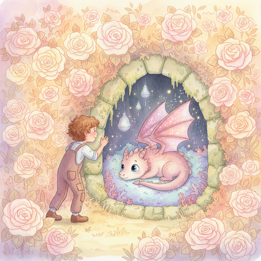 Cover illustration for הדרקון הידידותי של גן הקסמים