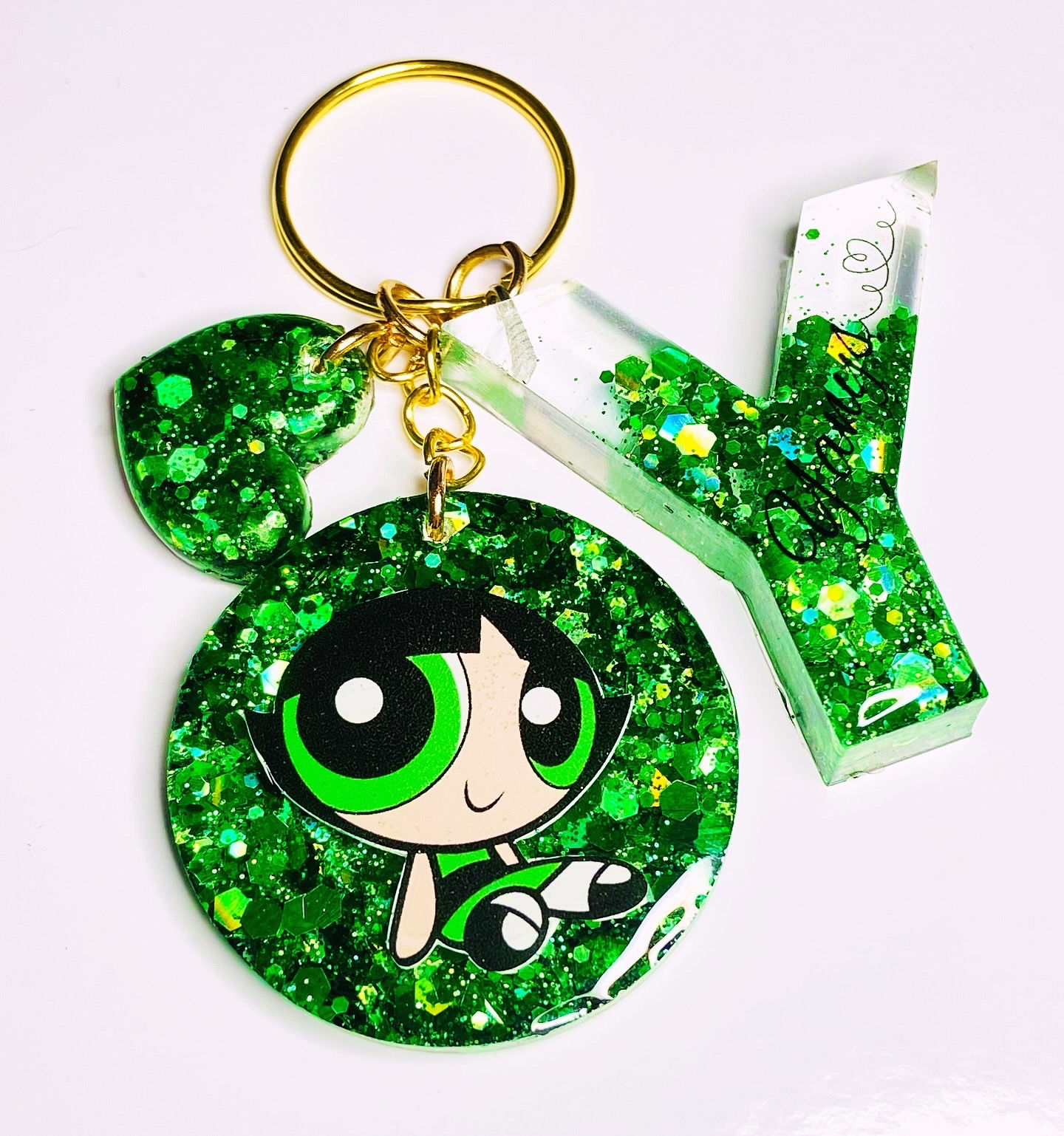 Llavero Bellota Personalizado inicial + circular + dije