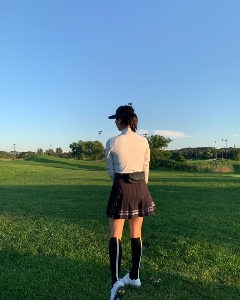 ภาพขนาดย่อ: กระโปรงกอล์ฟ กระโปรง ผู้หญิง ขนาดใหญ่ สวมกอล์ฟ กระโปรง กางเกง เทป ไร้เท้า พลีท จ