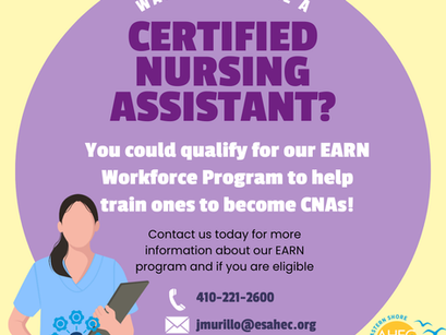 CNA Training Opportunity Open to Eastern Shore Residents