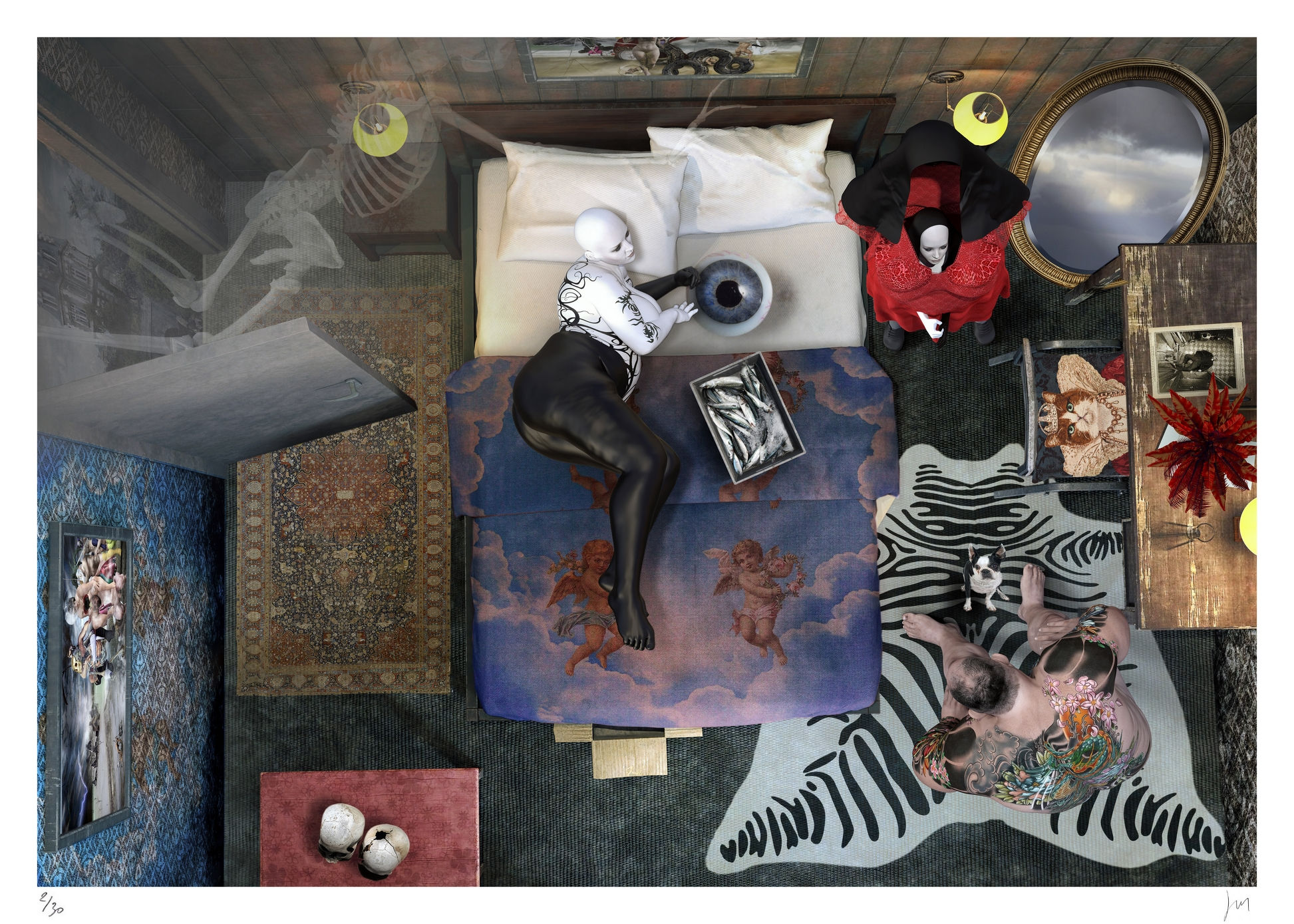 Lionel Morateur - Cauchemars - Odalisque aux poissons