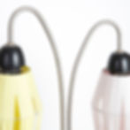 Thumbnail: Two armed yellow & pink floor lamp