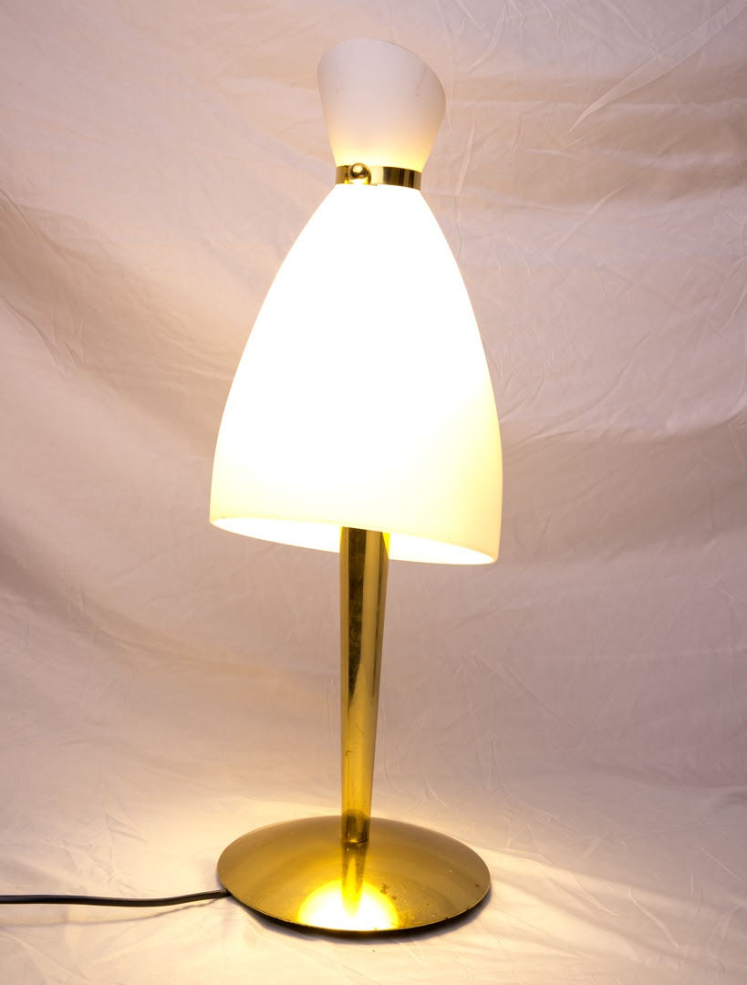 Indexkép: Francia Üveg-Réz Asztalilámpa