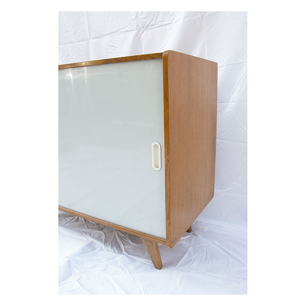Thumbnail: Jirij Jiroutek sideboard with grey sliding doors in nice vintage condition