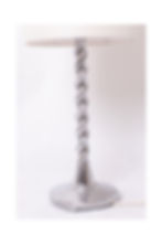 Thumbnail: Twisted steel table lamp with orange shade