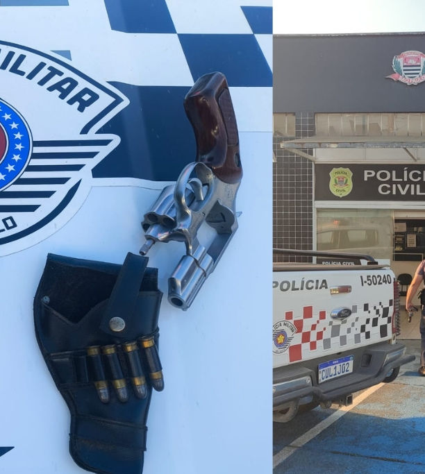 Polícia Militar de Araçariguama prende homem por posse irregular de arma de fogo