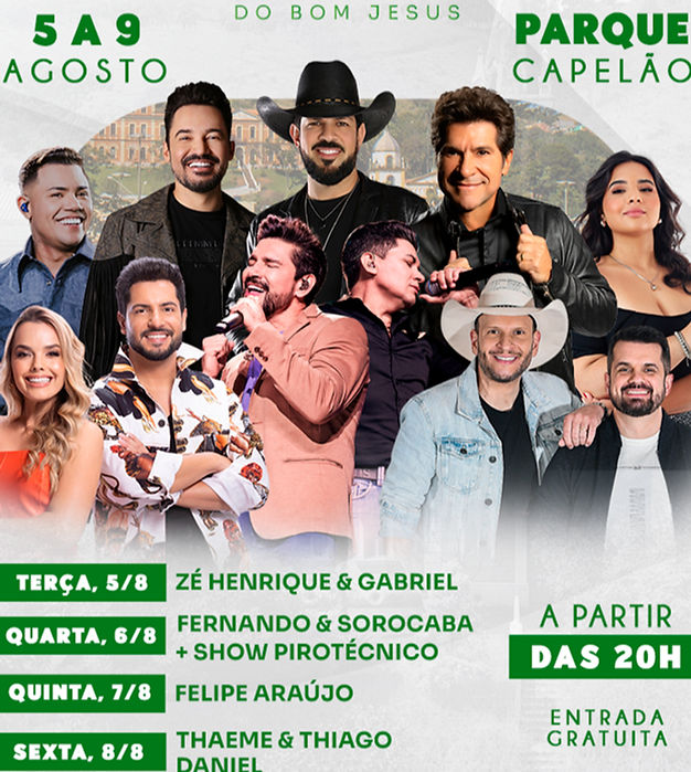 Shows musicais e muitos eventos marcam os 300 anos do Bom Jesus em Pirapora