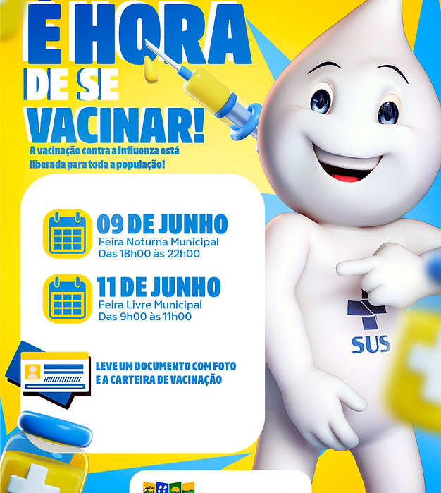 Vacinação contra a influenza será realizada em feiras municipais de Mairinque