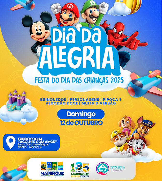 Prefeitura de Mairinque promove o Dia da Alegria em comemoração ao Dia das Crianças