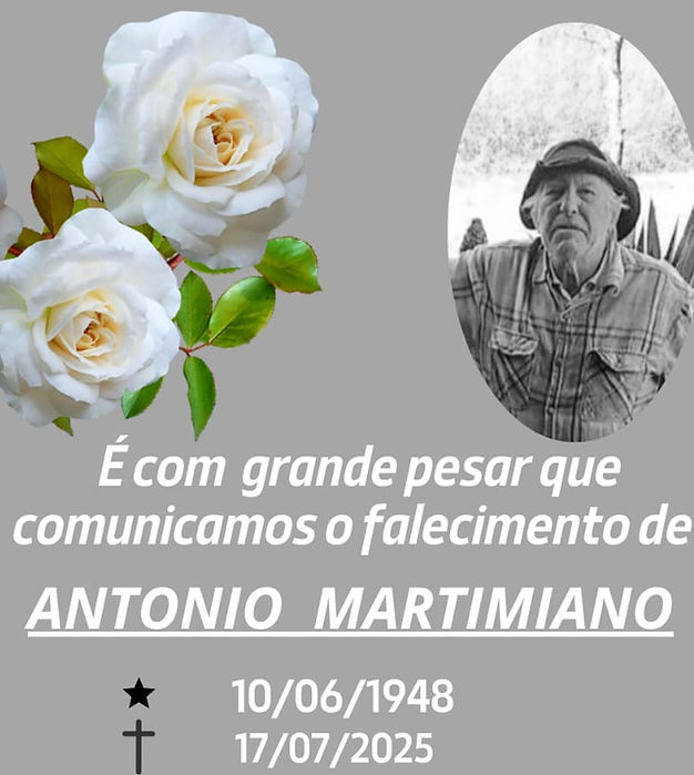 Nota de Falecimento: Antonio Martimiano