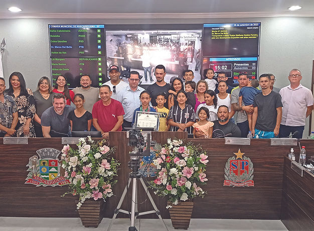 Araçariguama: Presidente Marco Dal Bello prestou homenagens à atleta do Jiu Jitsu