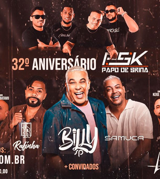 Papo de Skina celebra 32 anos com grande festa em São Roque e show de Billy SP