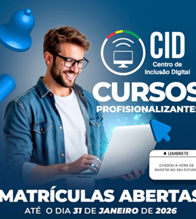 Matrículas Abertas para os Cursos Gratuitos do Centro de Inclusão Digital