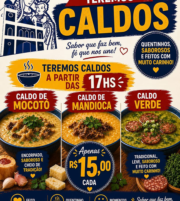 Noite de Caldos na Paróquia Nossa Senhora da Penha em Araçariguama