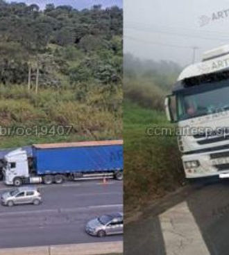 Araçariguama: Carreta tomba após motorista tentar evitar colisão na Castello Branco 