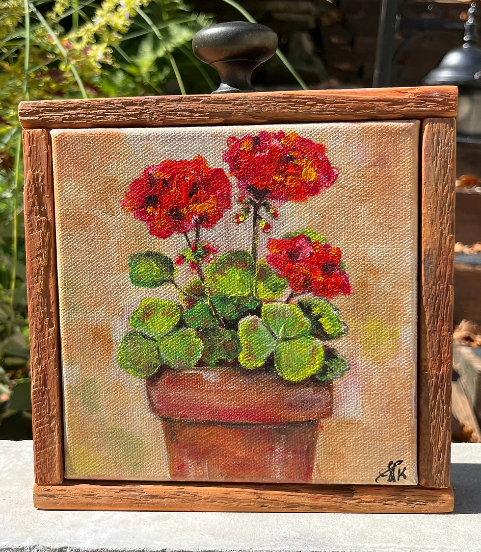 Thumbnail: Geraniums in Pot