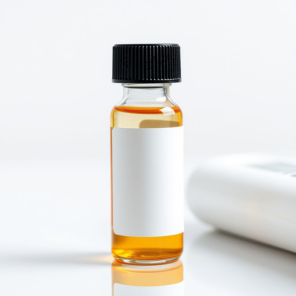 Close-up view of semaglutide and tirzepatide medication vials on a white surface