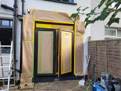 Painted double doord