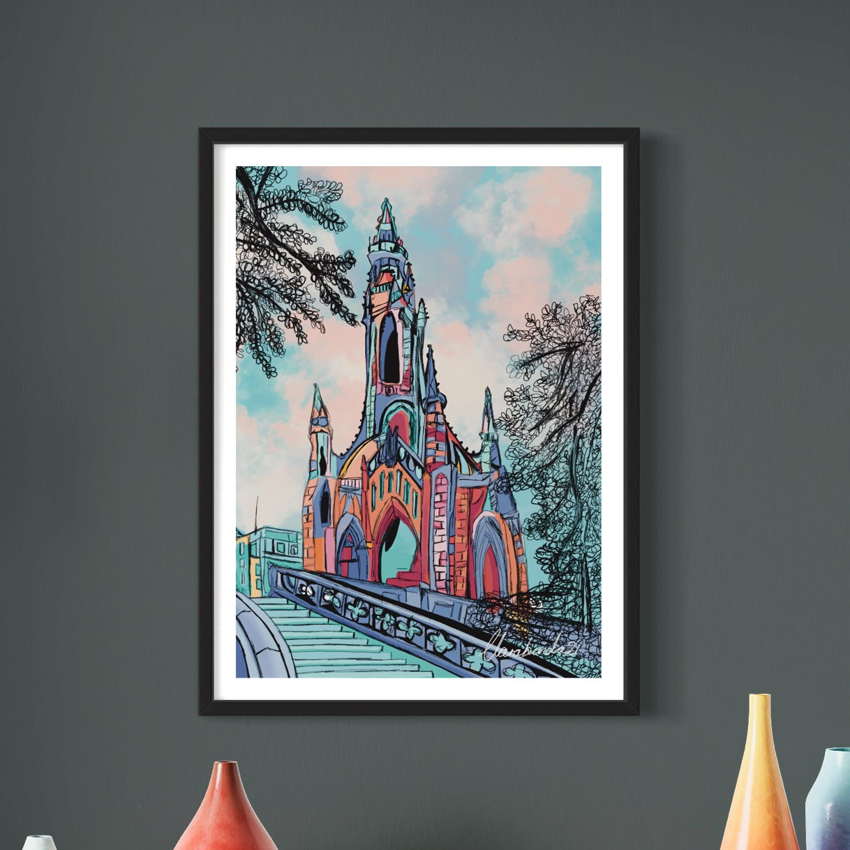 Scott Monument Day Print