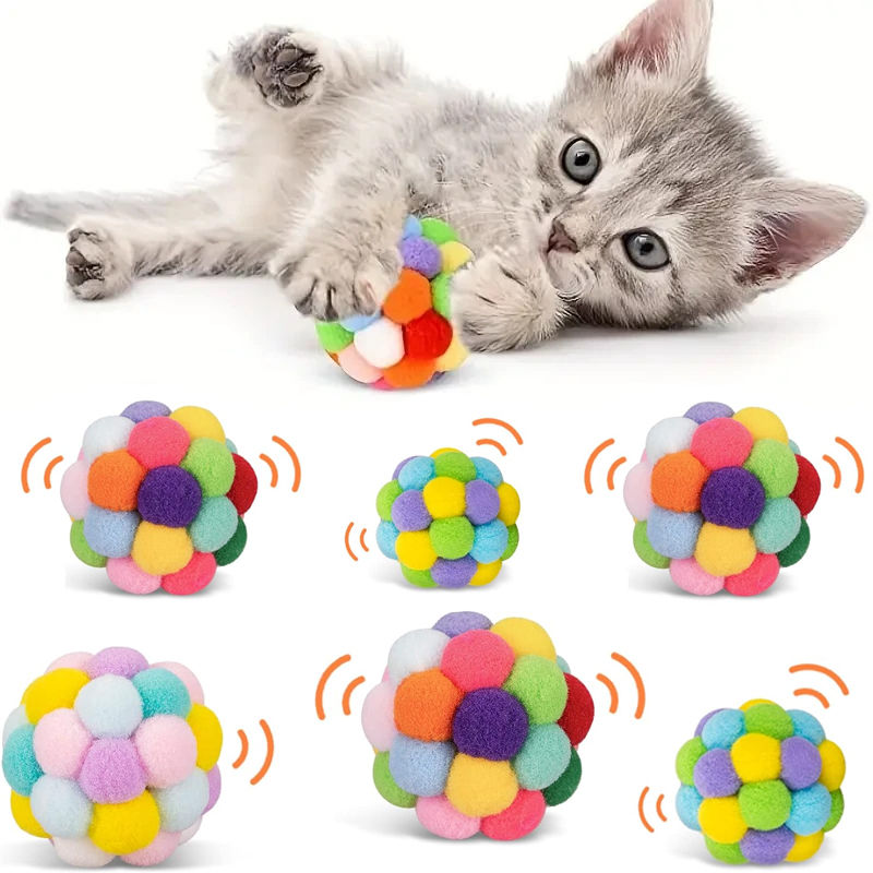 Sparkle Bell Cat Toy Balls