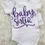 Thumbnail: Lil Trendies White Bodysuit Purple Text Baby Sister