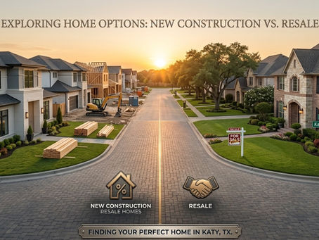 New construction and resale homes side by side in Katy, TX represent two buyer paths in the 2026 market.