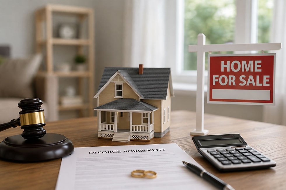 A single-family home in Fulshear, TX representing a seller navigating a home sale during a divorce.