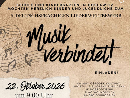 5. Deutschsprachiger Liederwettbewerb „Musik verbindet“
