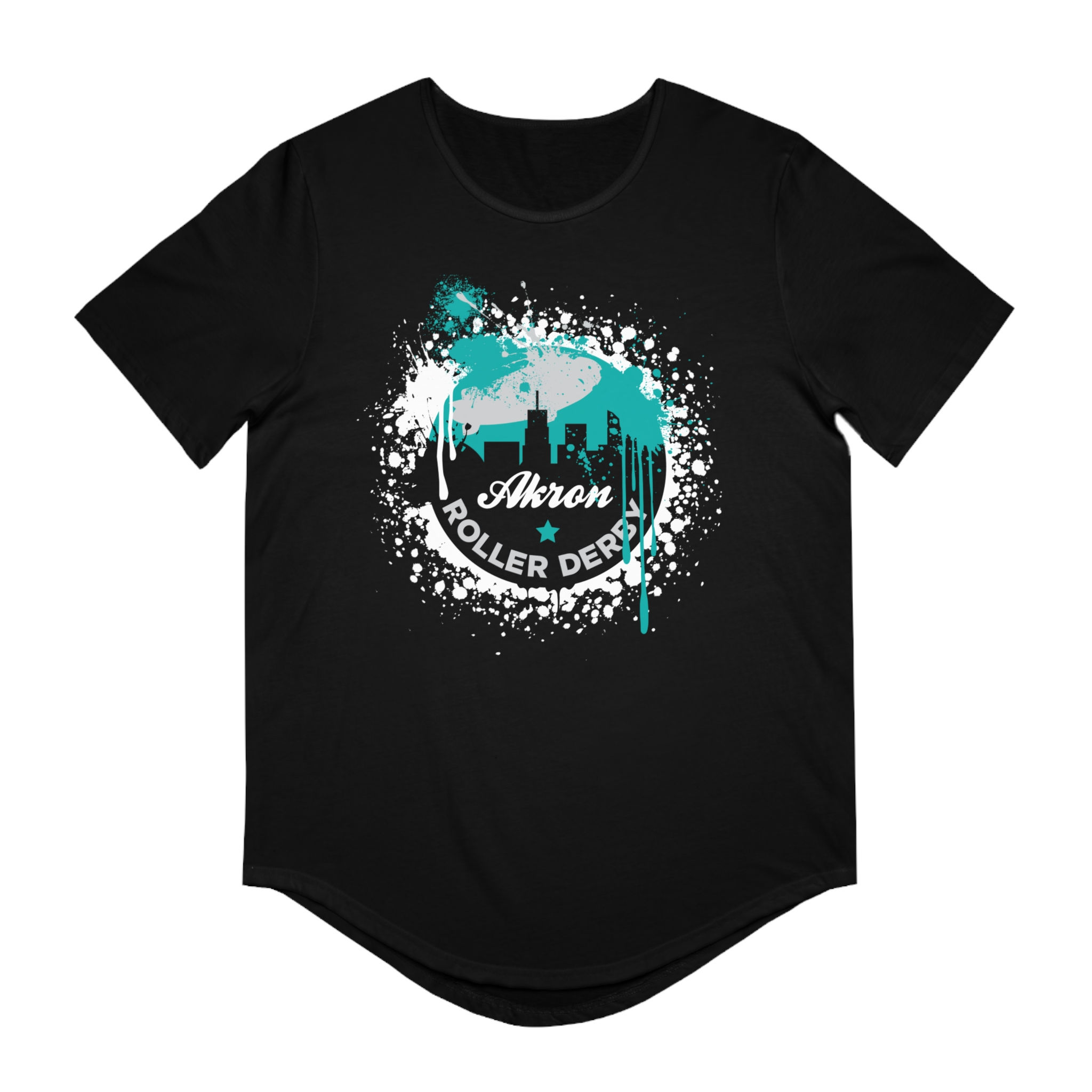 Splatter Logo Curved Hem Men's Tee