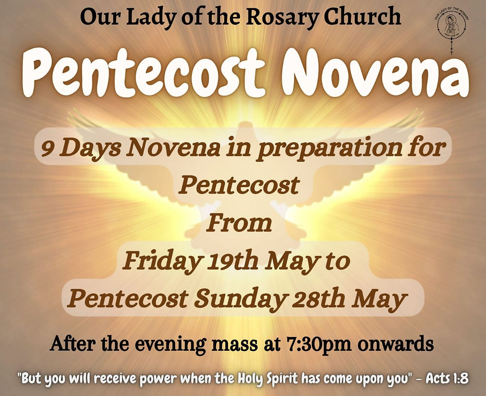 Novena in preparation for Pentecost (Announcement)