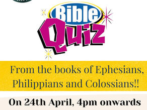 Online Bible quiz on Sunday, 24th April, 2022 - Book of Philippians, Ephesians & Colossians