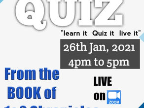 Online Bible Quiz on 26th January 2021