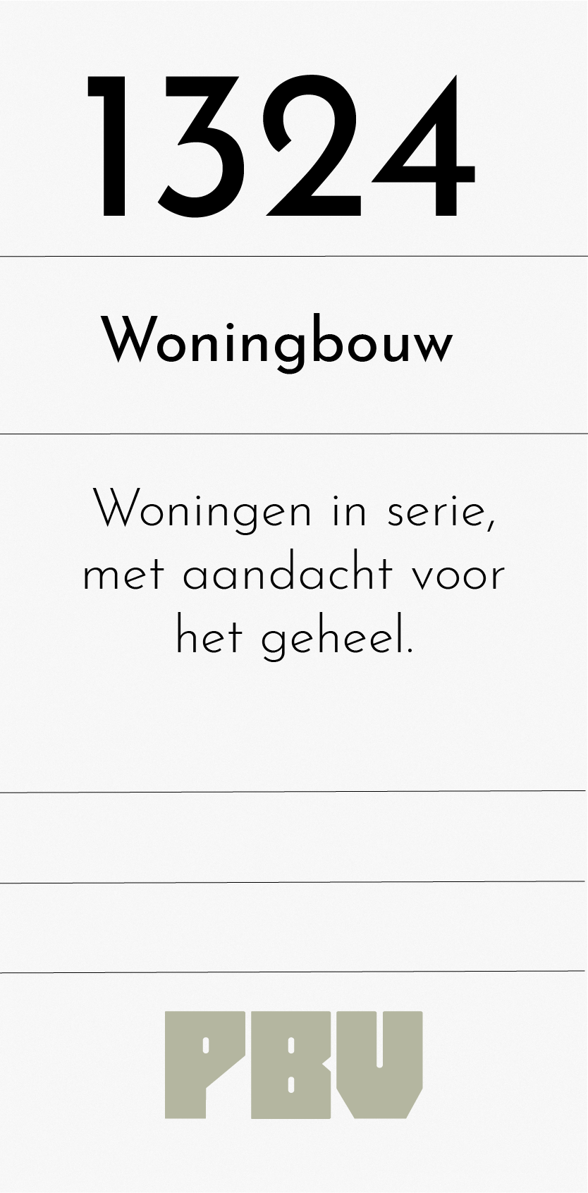 Statistiek 1324 woningbouw: woningen in serie met aandacht.