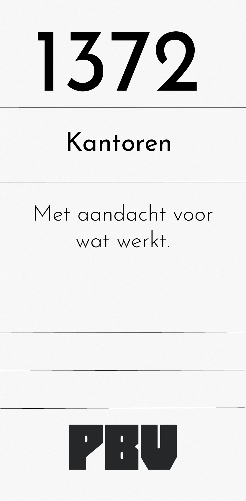 1372 Kantoren - Met aandacht voor wat werkt - PBU