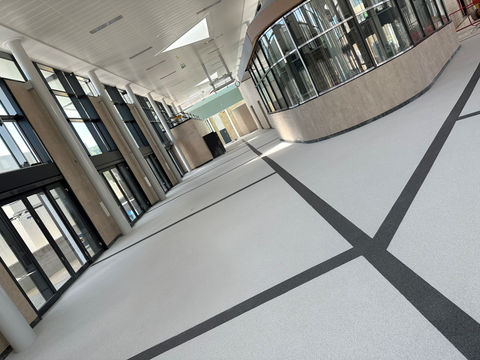 BIF Services resin flooring in a terminal building.