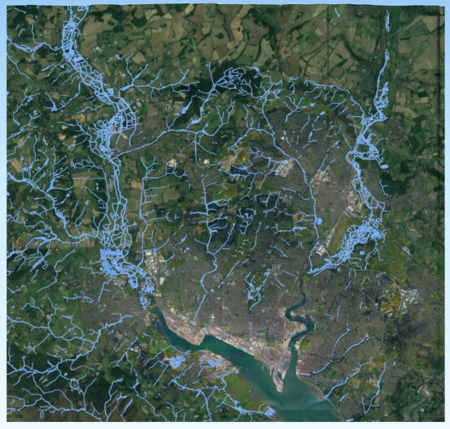 Google view of Test and Itchen