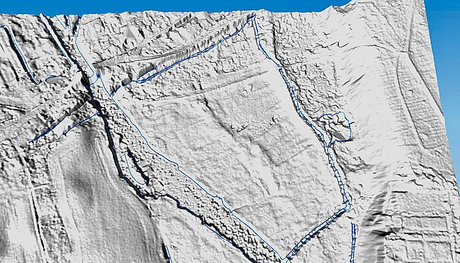 LiDAR view of Eny Street, Romsey