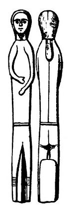 Breach Down Saxon human figurine drawing 1848
