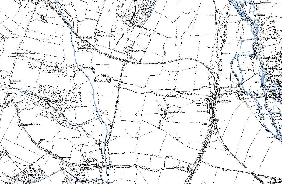 Eastleigh on 1st edition OS map
