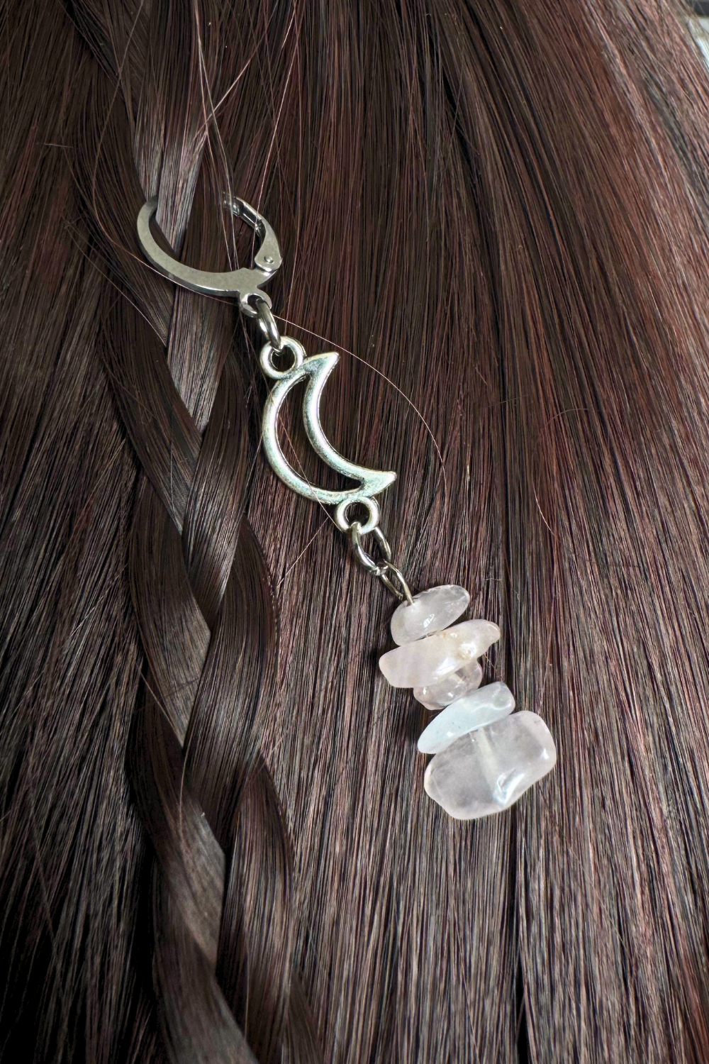 Rose Quartz Crystal Braid Charm (Individual) 🌀