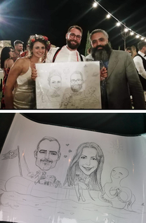 ideeregalo, ritratti, disegni, matite, disegnodalvivo, regali, matrimoni, convegni, idee, wedding, giftidea, pilatocaricatureritratti, pilato, ritratti