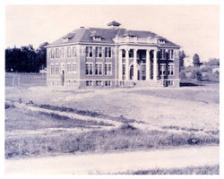School Building & Farm Landscape