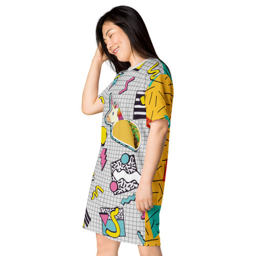 90-s T-shirt dress | unicorn taco 90-s T-shirt dress | unicorn taco