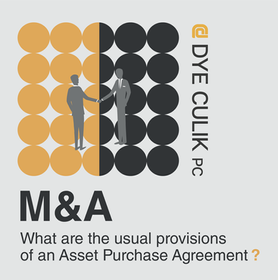M&A: The Usual Provisions of an Asset Purchase Agreement in a Business Purchase and Sale
