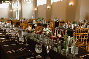 A moody wedding with flowers and stoneware