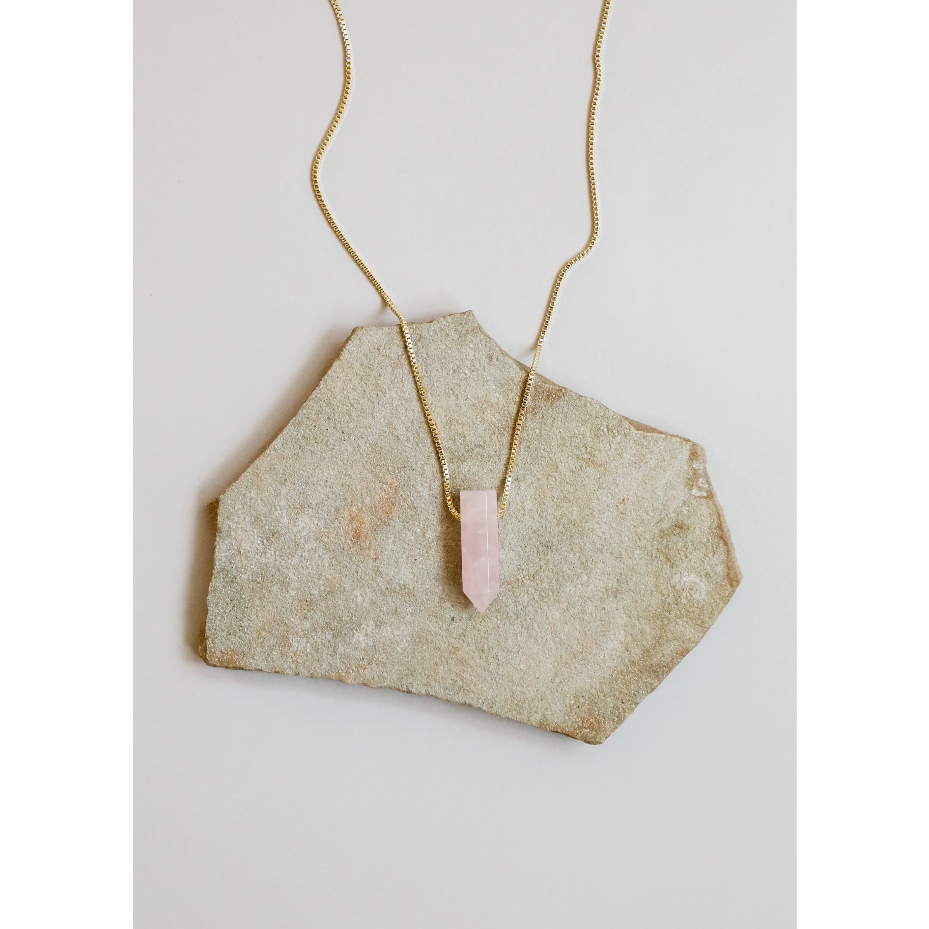 Necklace - Rose Quartz Point