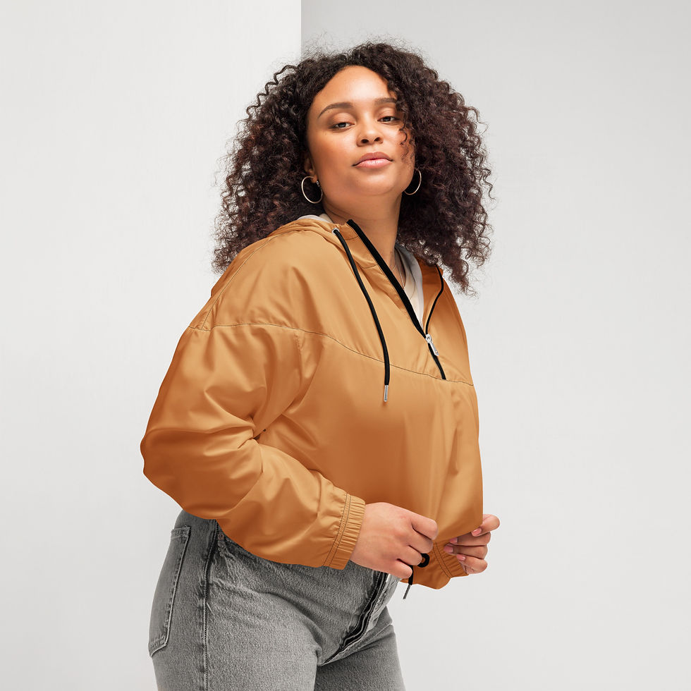 Miniature : Gold cropped windbreaker
